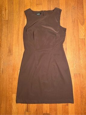 AGB Sleeveless Dress in Chocolate Brown